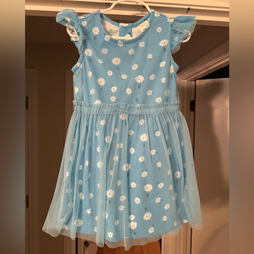 Hanna Andersson daisy dress with tulle in size 110cm/5